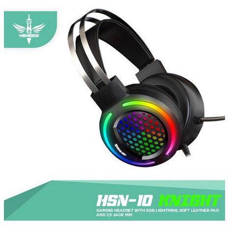 Headset gaming nyk nemesis knight Hs-n10 rgb / nyk hs n10 / nyk hs-n10 knight / nyk knight hsn-10