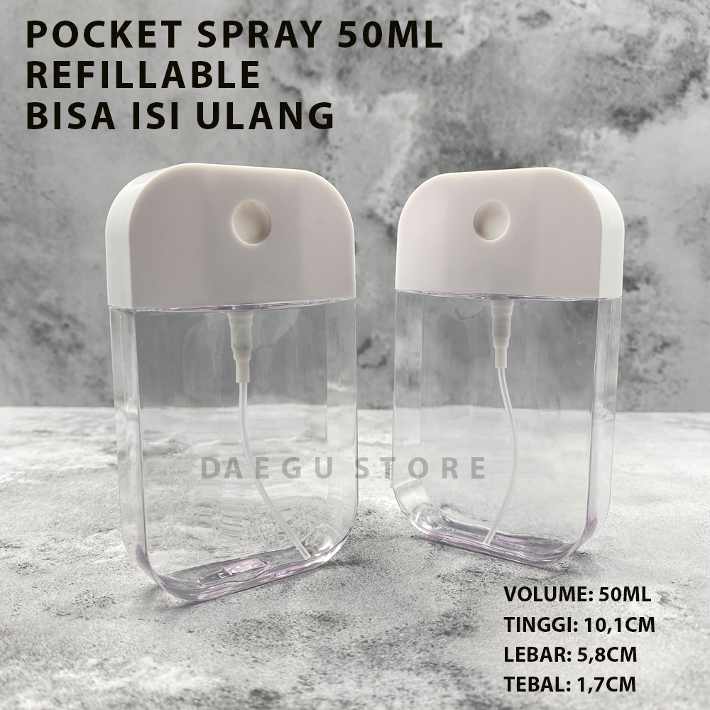 Botol Spray 50ml Pocket Card Isi Ulang - Parfum Hand Sanitizer Gen 2