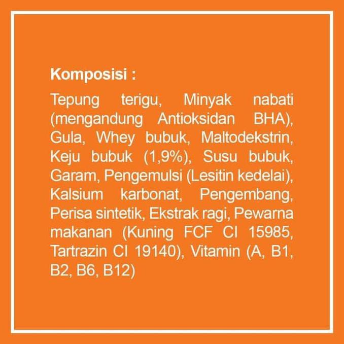 

Ahbbsu Zuperrr Keju 8 Gr 20 Pcs @ 8,5 Gr Sasu