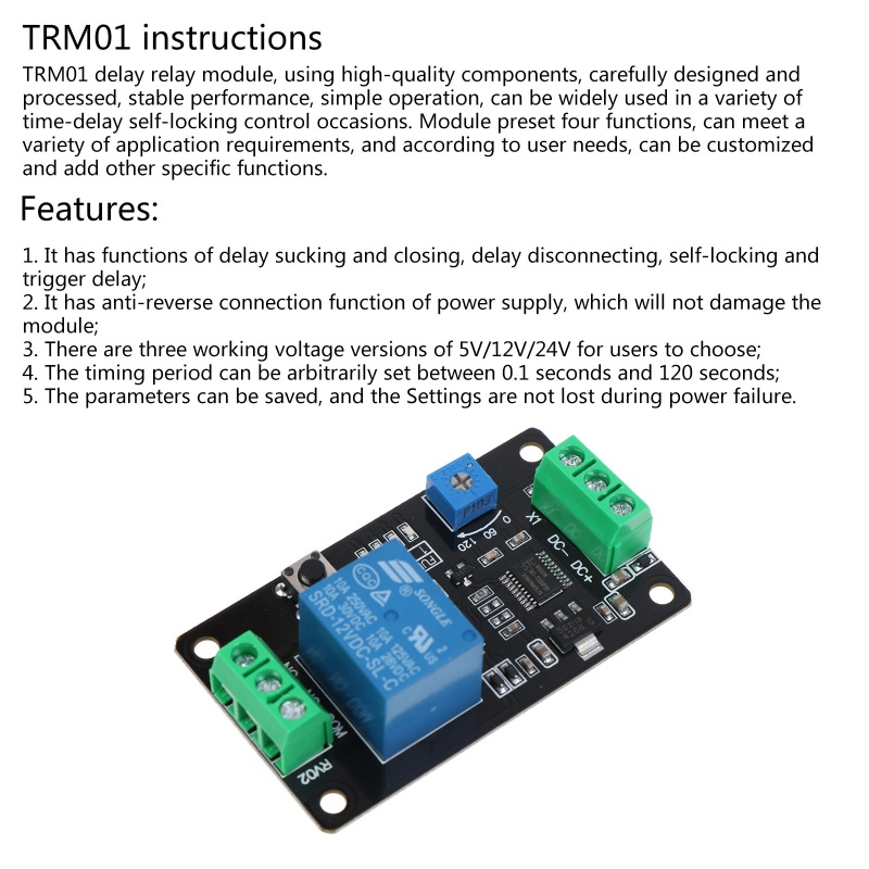 Btsg Modul Relay Switch Trigger Untuk Time Delay Circuit Timer Cycle Adjustable Untuk DC