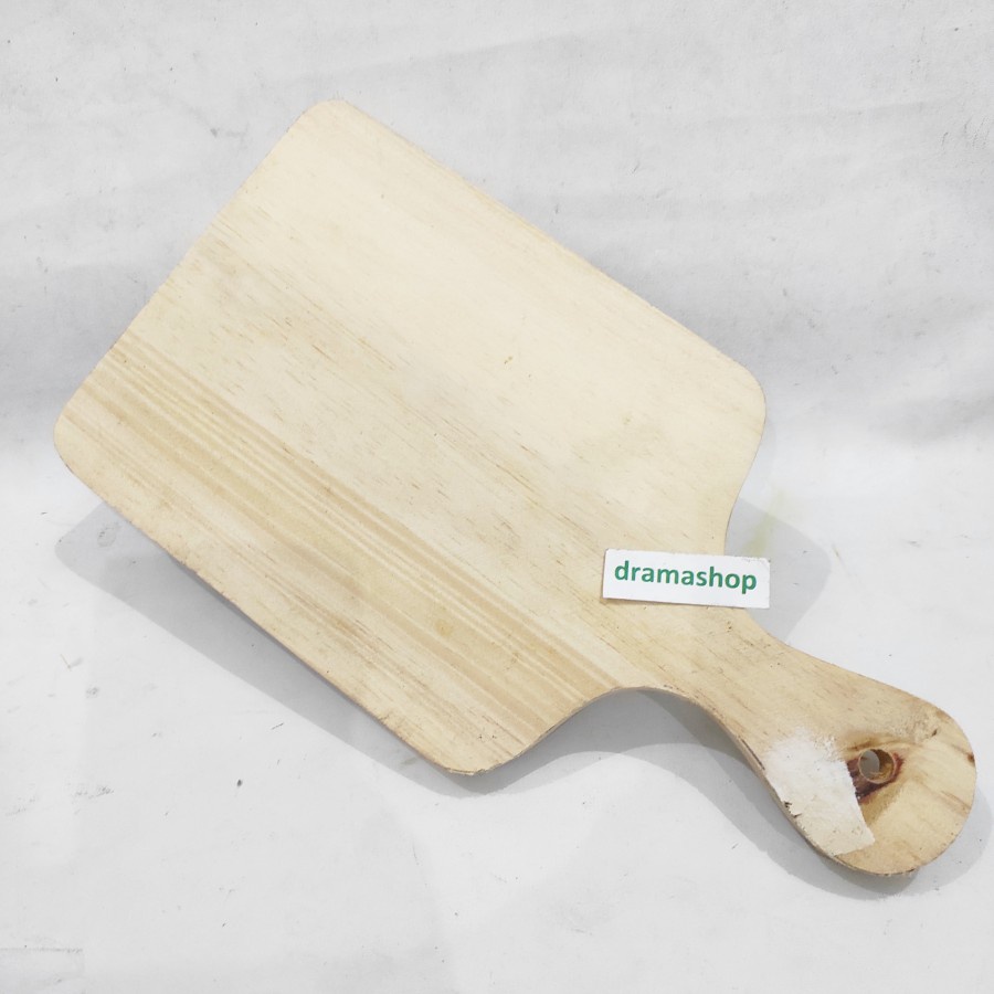 Talenan Cutting Board Kayu gagang medium bisa untuk foto makanan DRAMASHOP