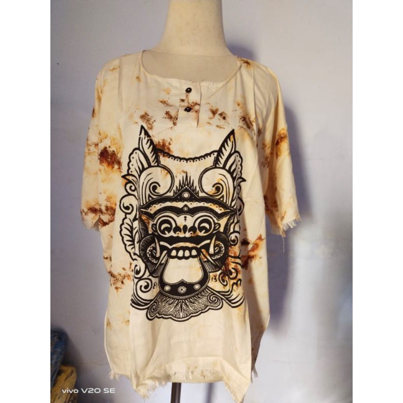 BAJU BARONG YANTRN DEWASA/BAJU ATASAN PRIA WANITA KHAS BALI-COKLAT