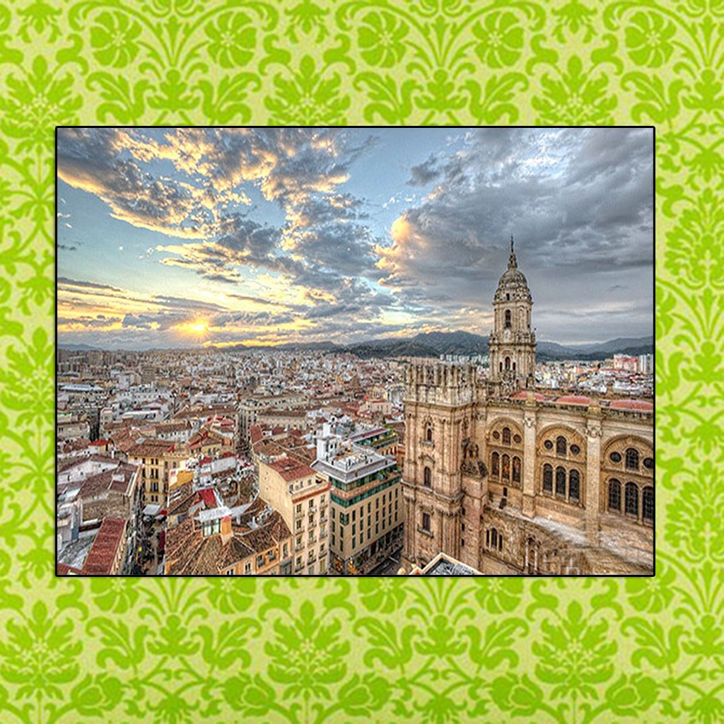 Lukisan Cat Minyak Kanvas Desain Pemandangan Kota Eropa Shopee