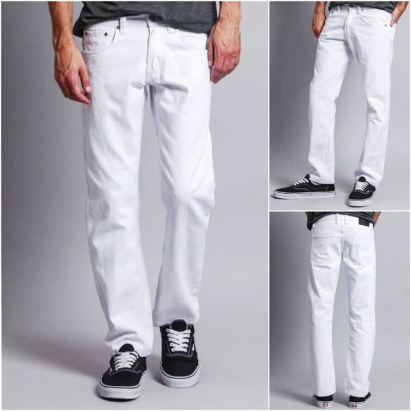Celana Jeans Pria LEVIS Standar Putih Keren Terbaru
