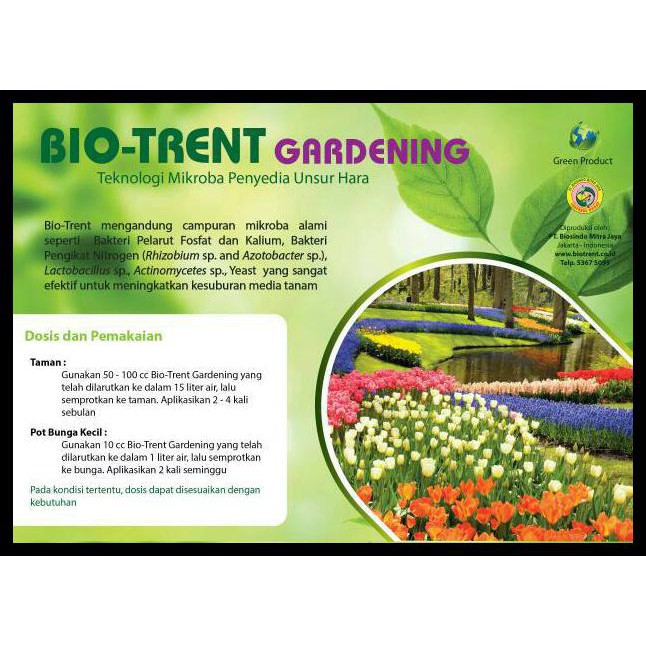 Pupuk Organik Hayati Cair Biotrent Gardening - Tanaman, Bunga & Taman.