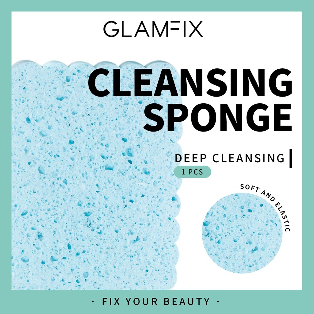 ★ BB ★  GLAMFIX Squared Cellulose Cleansing Sponge | Spons Pembersih Wajah  | GLAM FIX by YOU