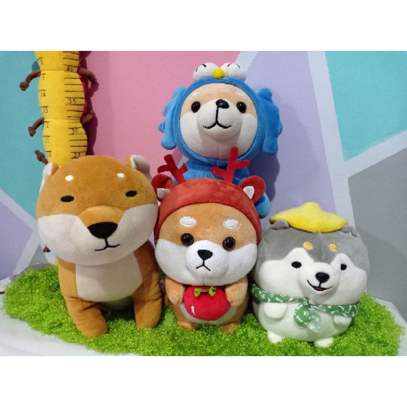 Koleksi Boneka Doggy Anjing Shiba bahan lembut miniso