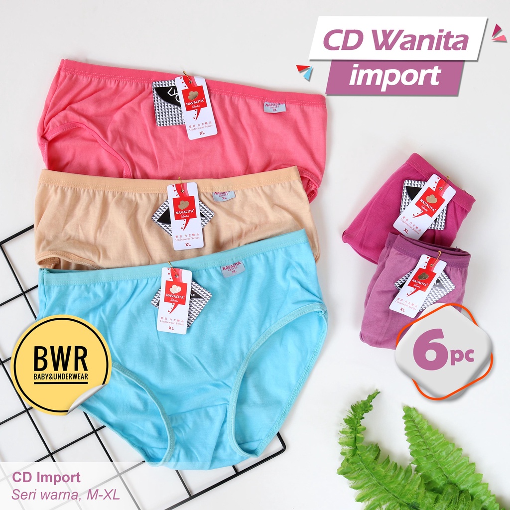 [ 6pc ] CD ESSE / Navacita Dewasa | Celana Dalam Wanita Dewasa Berkualitas - Bwr