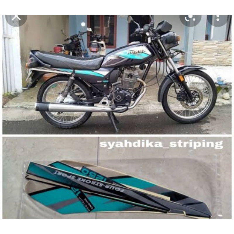 STIKER STRIPING LIS STANDAR ORI HONDA GL MAX BIRU TOSCA TAHUN 1996