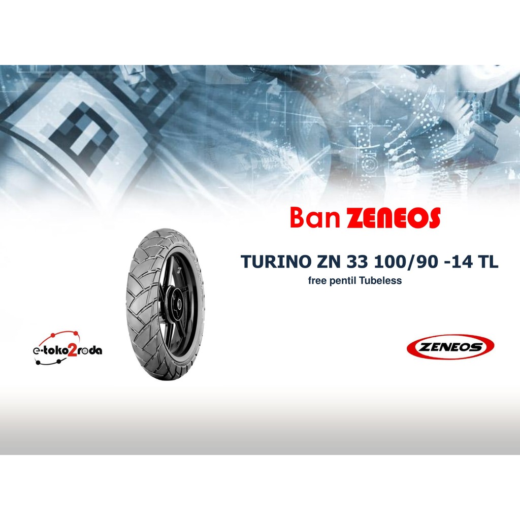BAN ZENEOS TUBELESS TURINO ZN33 100/90 RING 14