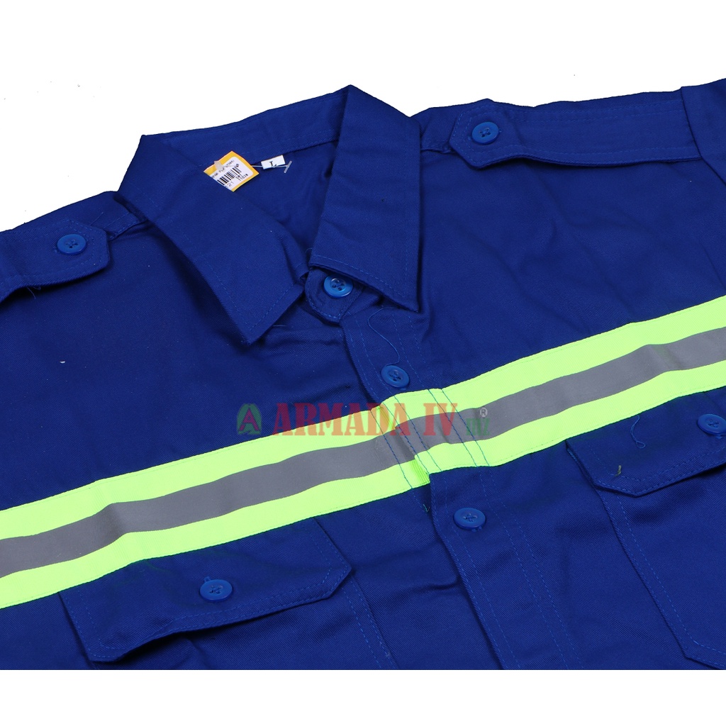 Baju Wearpack PENDEK BIRU BENHUR Scotlet Hijau Baju Kerja Safety