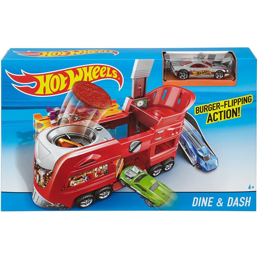 Hot Wheels DINE &amp; DASH Hotwheels City Track Builder Diecast