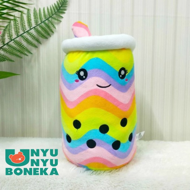 Boneka Boba Pelangi Size 30cm/mainananak/bobatea/thaitea/hadiah/lucu