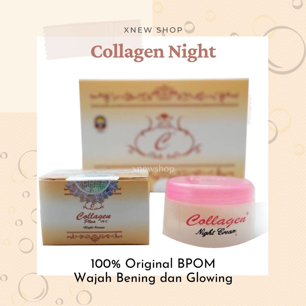 [ BPOM ]Cream malam collagen original 100% asli - Night cream original