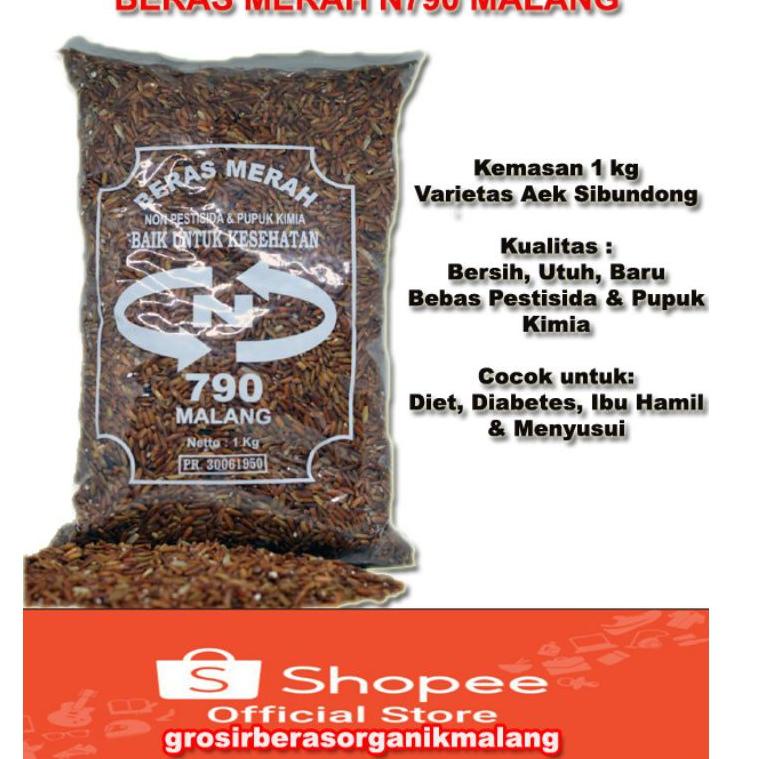 

Premium Beras MERAH Organik untuk Diet, Diabetes dan ibu hamil kemasan 1 kg 6FD