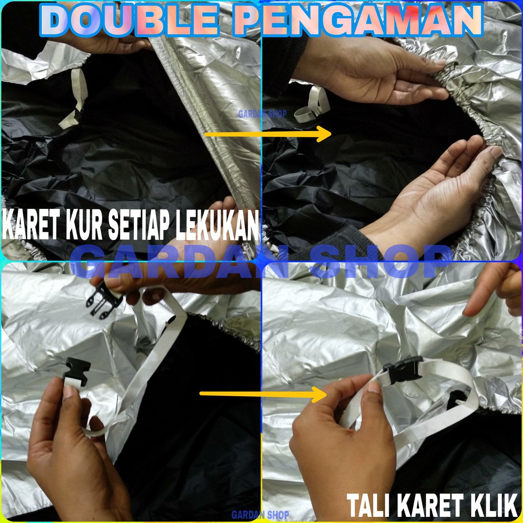 Body Cover KARIMUN KOTAK Sarung Penutup Pelindung Bodi Mobil Karimun Ada Tali Karet KLIK Ke Velg