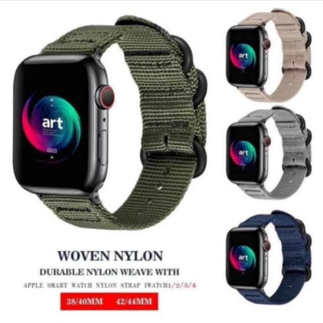 Strap Nato kanvas apple watch ULTRA SE 9 8 7 6 5 4 3 2 1 tali jam tangan pria iwatch 49mm 45mm 44mm 