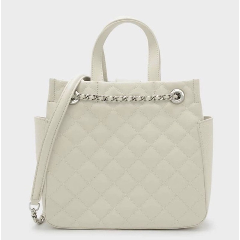 CK CHAIN DEGAIL QUILTED TOTE BAG