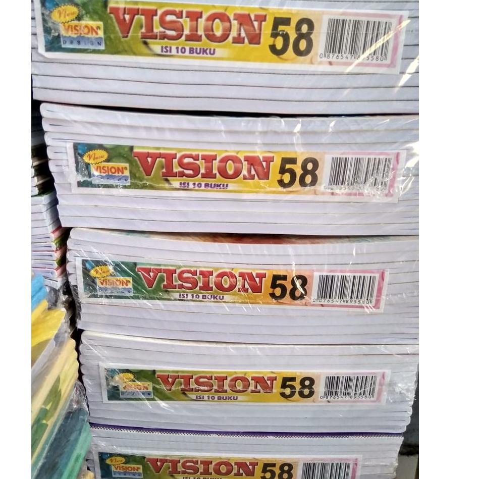

Ready Terlaris Buku tulis vision 58 lembar isi 10 pcs buku