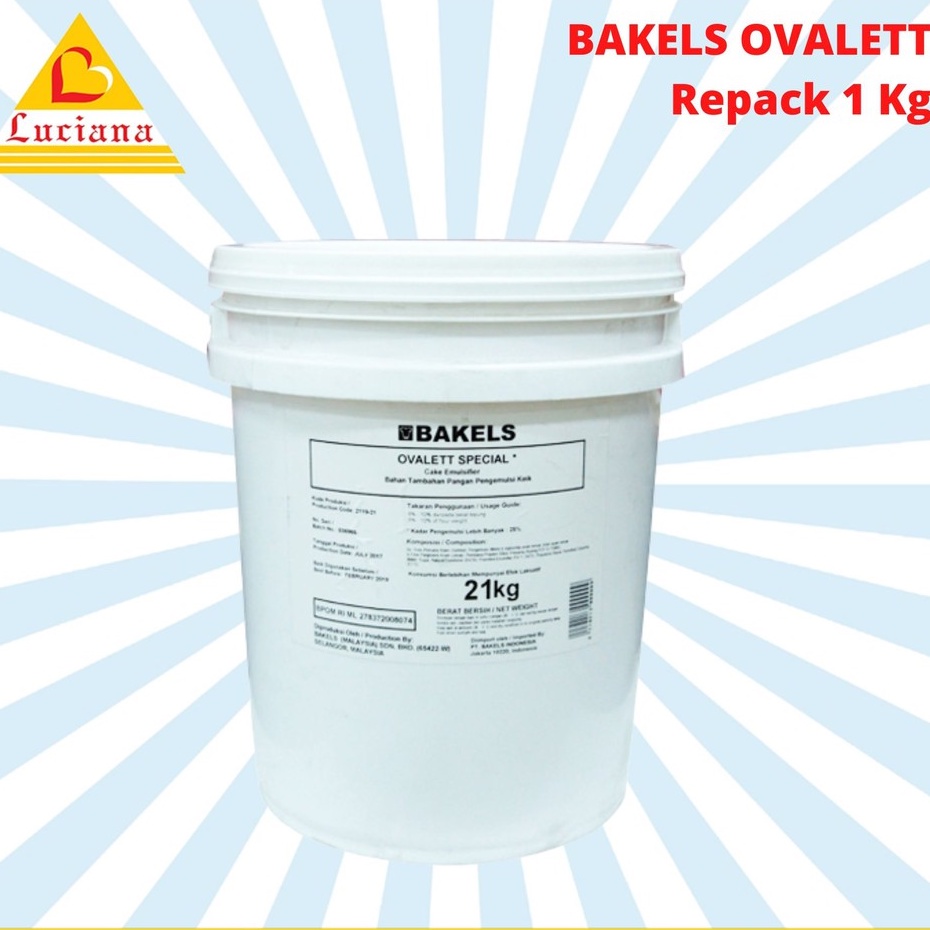 

OVALET pengemulsi pengembang emulsifier kue special bakels 1 kg ( Repack )