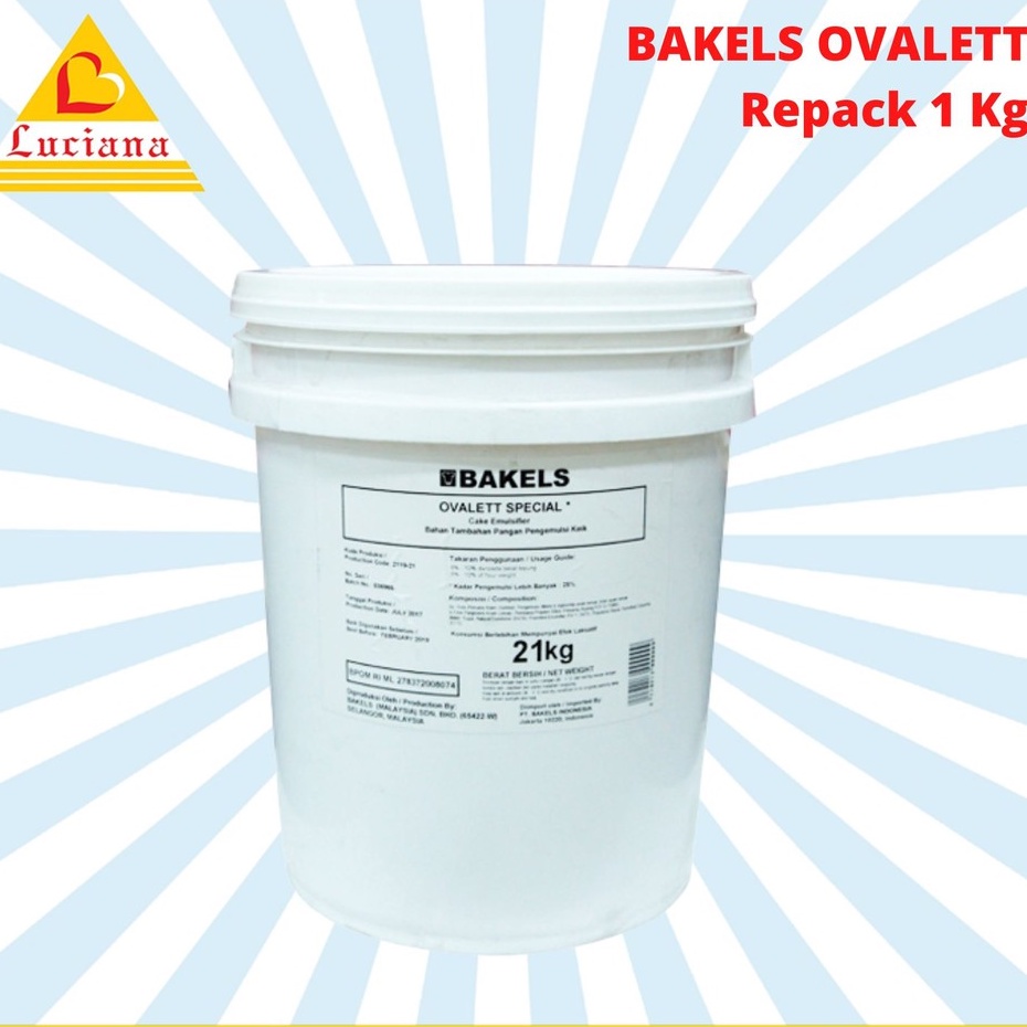 OVALET pengemulsi pengembang emulsifier kue special bakels 1 kg ( Repack )