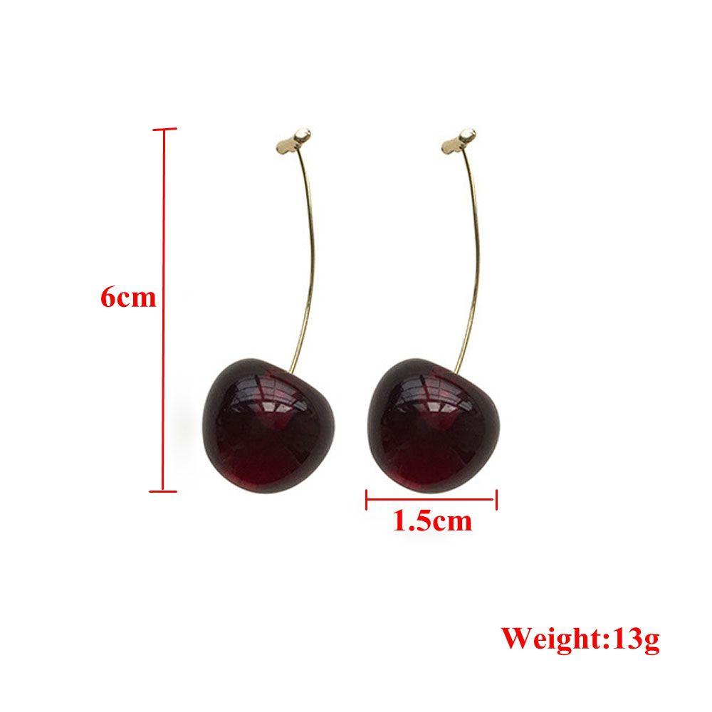 Anting LILY Cherry Perhiasan Bohemian Pesta Baru