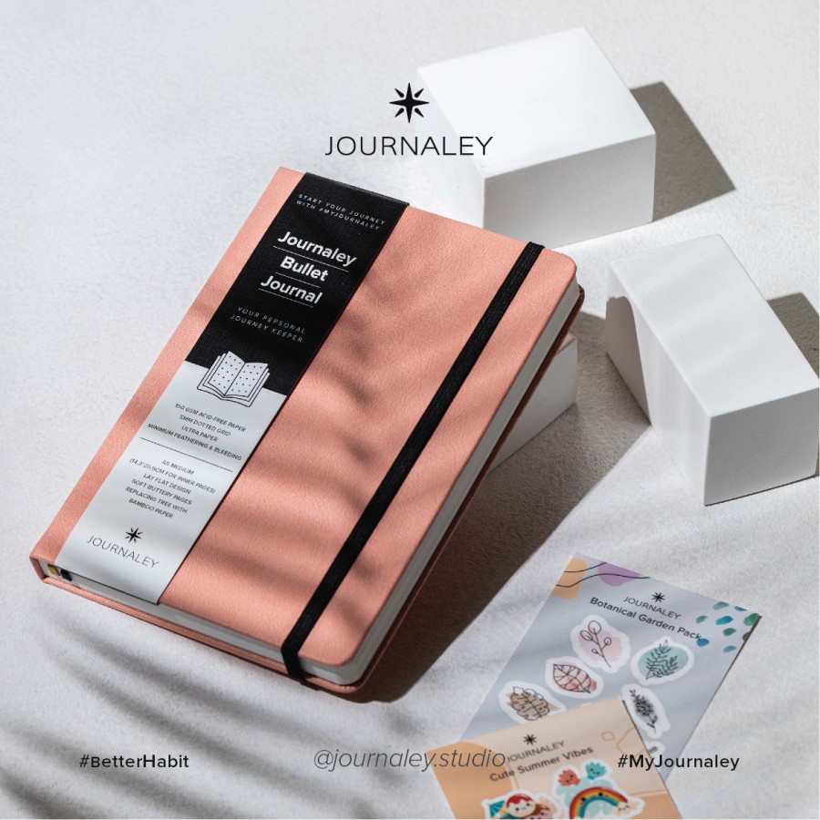 

Journaley Bullet Journal Notebook Planner A5 150 gsm | Peach Blush