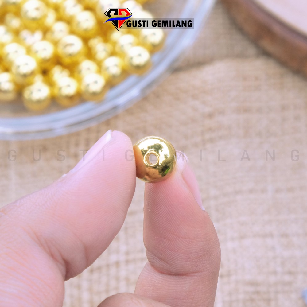 Isi 6pcs Mutiara Metalic Silver Gold Hiasan Aksesoris Handmade