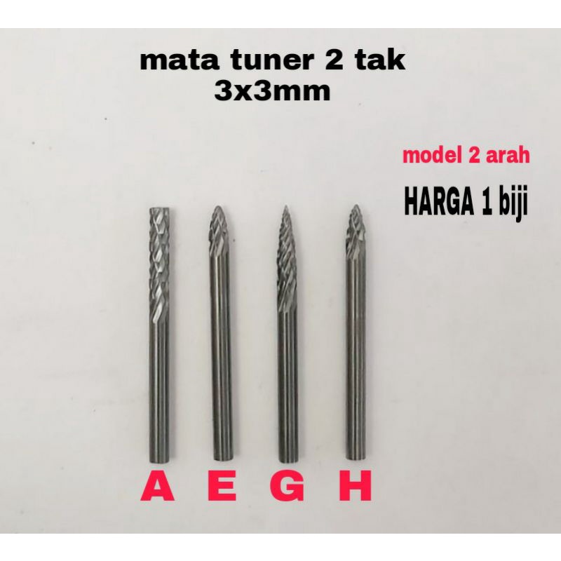 1 biji mata bor tuner 2 tak untuk bor tuner bengkok