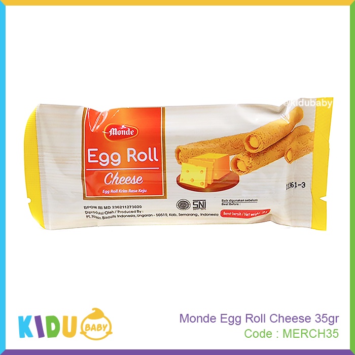 Monde Egg Roll 35gr Biskuit Cemilan Sehat Ibu &amp; Anak Kidu Baby