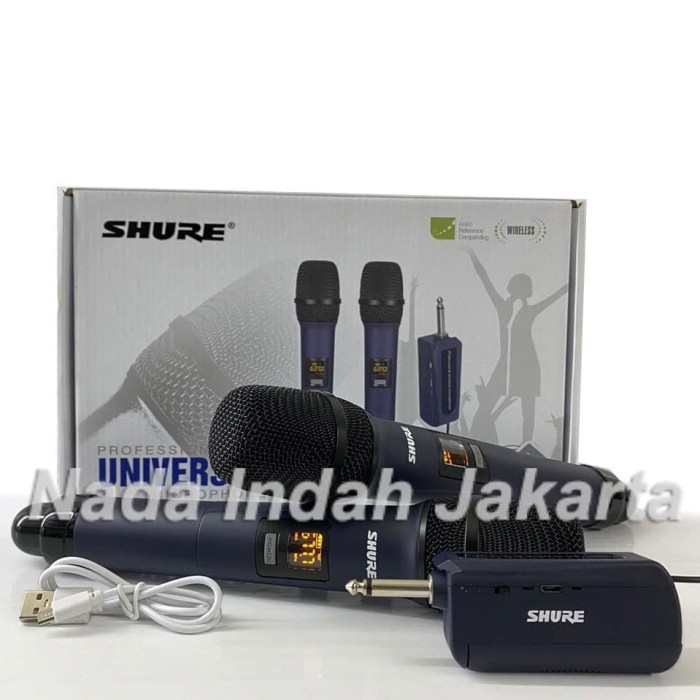 Microphone Mic Wireless SHURE UNIVERSAL Mic tanpa kabel