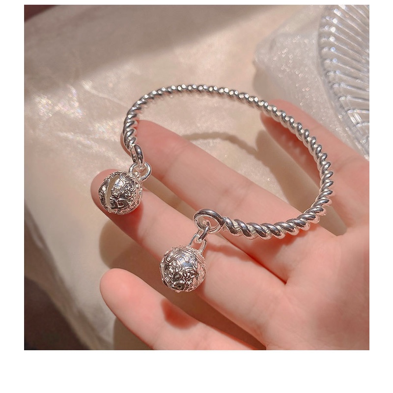 AC072 Accesories Model Lonceng Silver Gaya Korea Leontine