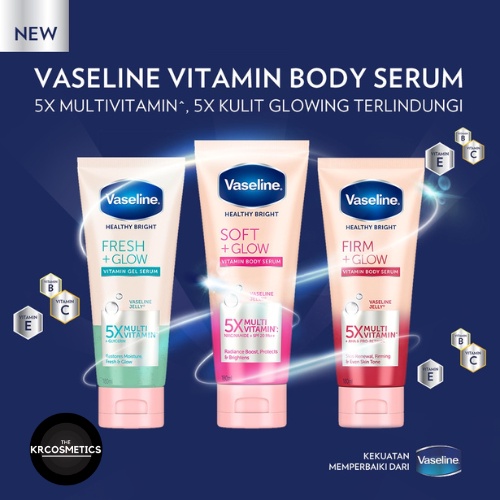 Vaseline Vitamin Body Serum Healthy Bright 180ml / Soft Glow, Fresh Glow, Firm Glow