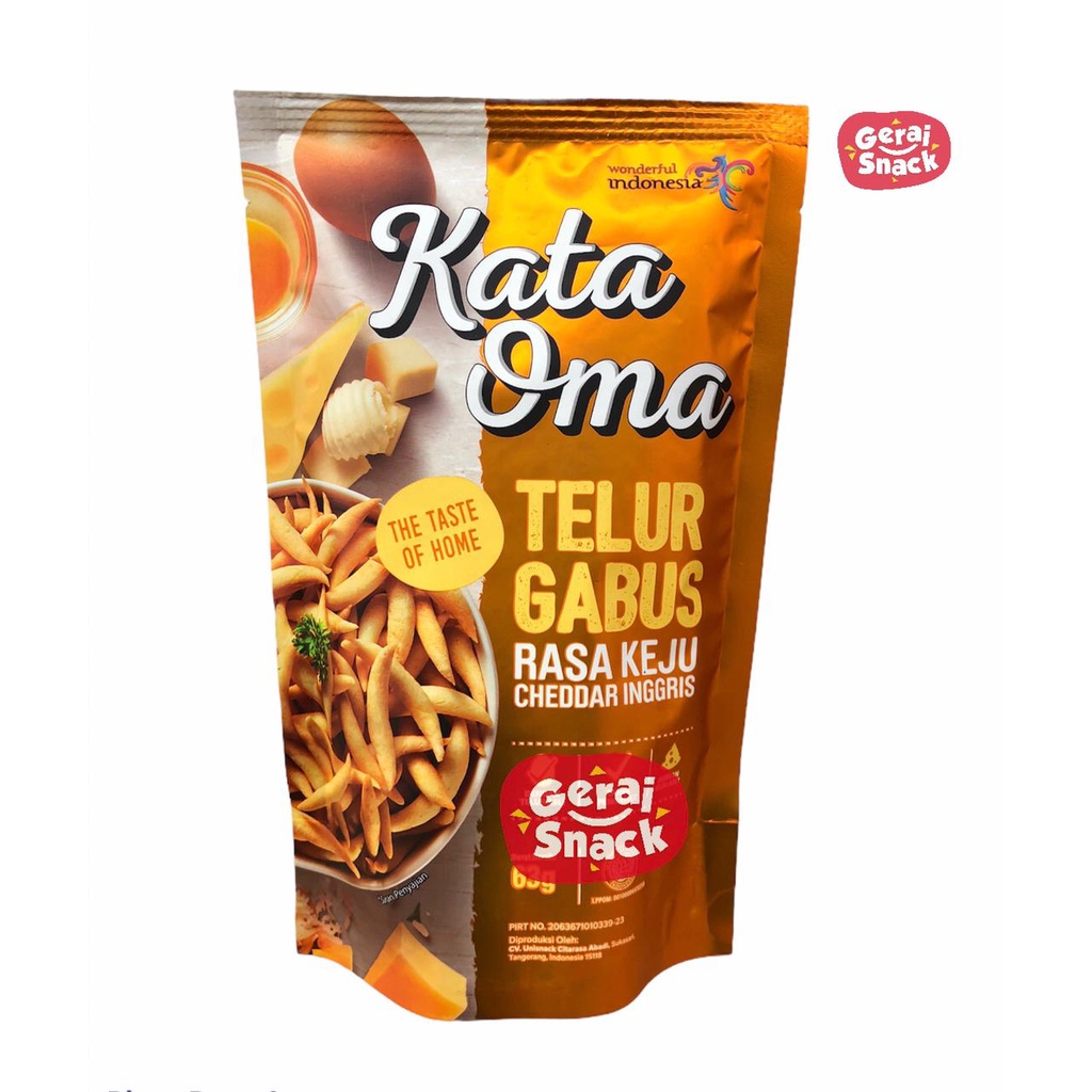 Telur Gabus Kata Oma Crispy Kemasan Premium Cemilan Enak Keluarga 63 g