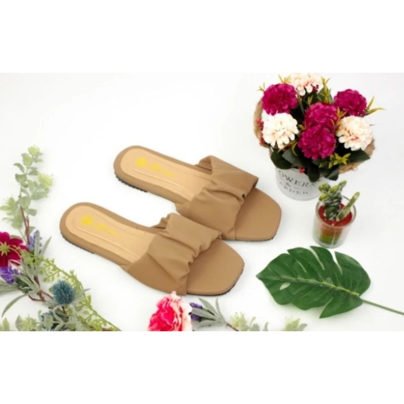 SEPATU BIG SIZE JUMBO WANITA ANDARA SANDAL MOCCA