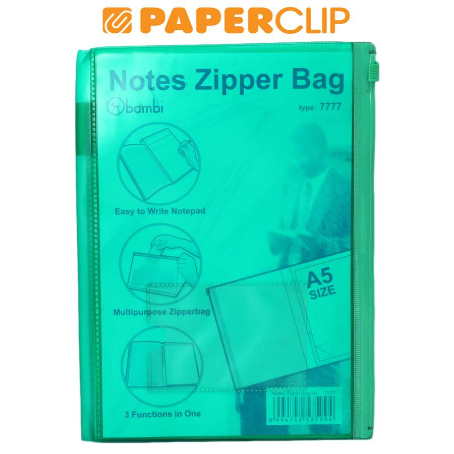 NOTEBOOK ZIPPER A5 BAMBI 7777