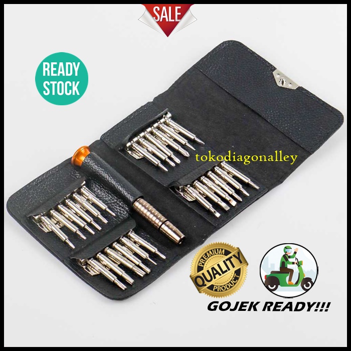 Obeng iphone Obeng Service iphone Reparasi Torx Set 25 in 1 iPhone 4/5/6/6 Plus Tool Kit iphone Praktis Murah