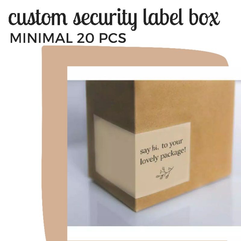 

[custom] label box / seal box / security box/ side box/ segel box