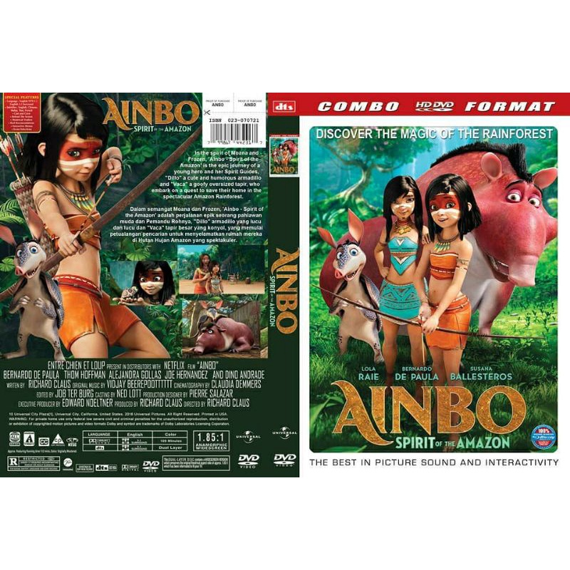 dvd Ainbo Spirit Of The Amazon {OD DTS R1} {Animation, adventure} {Bernardo De Paula, Thom Hoffman}.