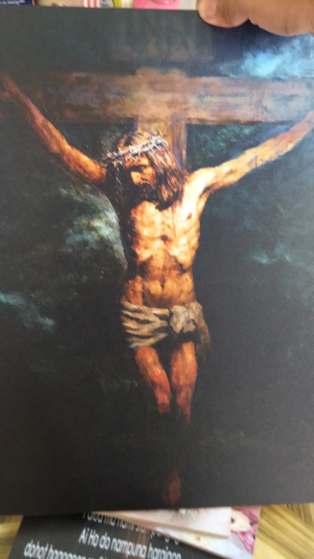 Hiasandinding/rohani/kristen/katolik/posterkayu/dekorasi/pajangan