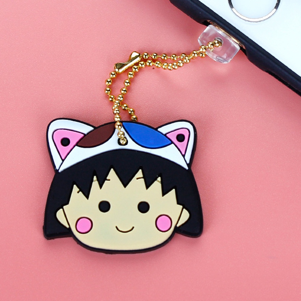 【COD Tangding】1pc Dust Plug / Plug / Penutup Port Charging Hp Anti Debu Motif Kartun