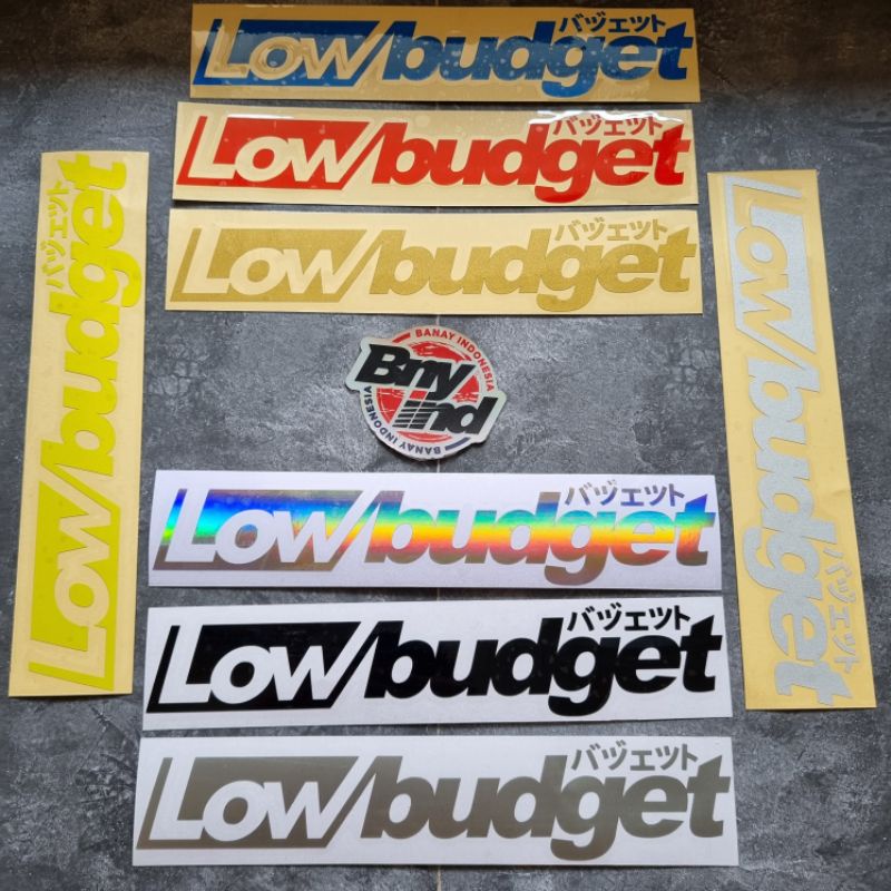 STICKER STIKER LOW BUDGET KANJI JEPANG STICKER MOBIL MOTOR CUTTING