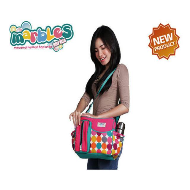 Tas Bayi Medium Snobby Color marbles  TPT 1572  -  Pink