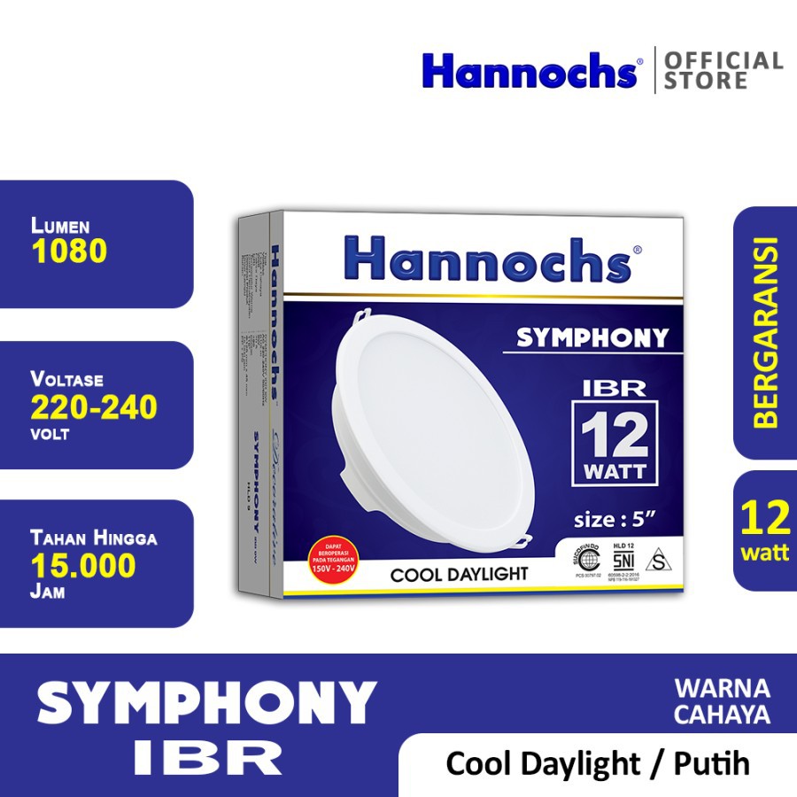 Hannochs Downlight LED Symphony 12 Watt CDL - Putih