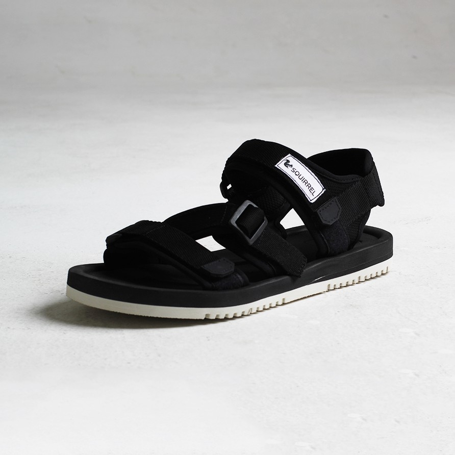 KURO BLACK  |FORIND x Squirrel| Sendal Gunung Original Kulit Santai Kasual Pria Sandal Footwear New