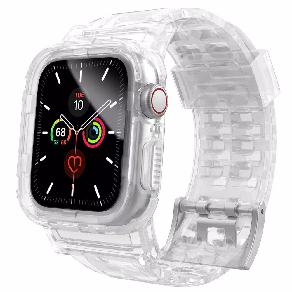 Strap Case APPLE WATCH 38mm 42mm 40mm 44mm 41mm 45mm Tali silicone Transparan