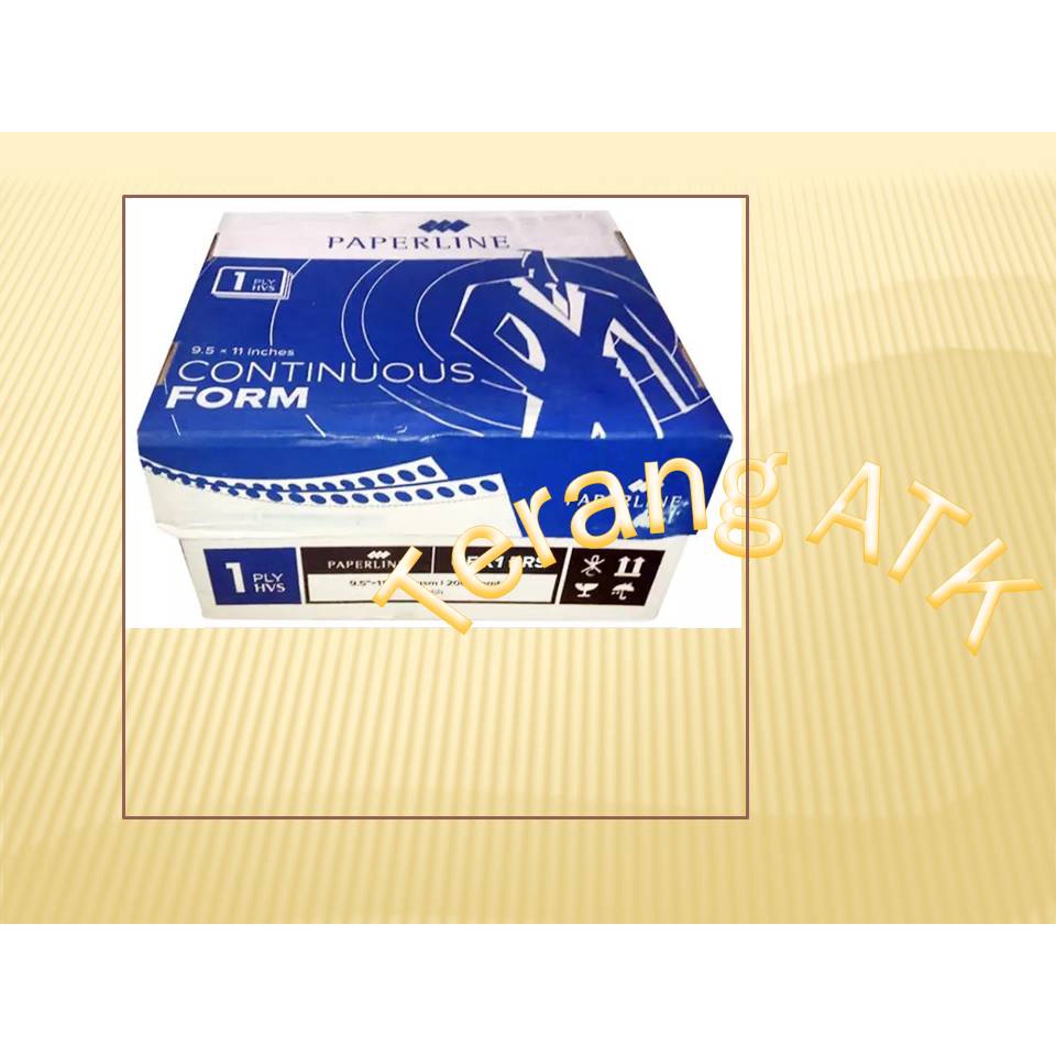 

Continuous Form 9.5 x 11 inch 1 ply Paperline