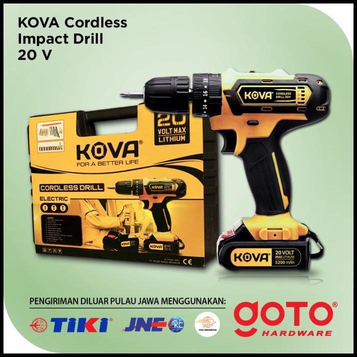 Kova 20V Cordless Drill Bor Listrik Tembok