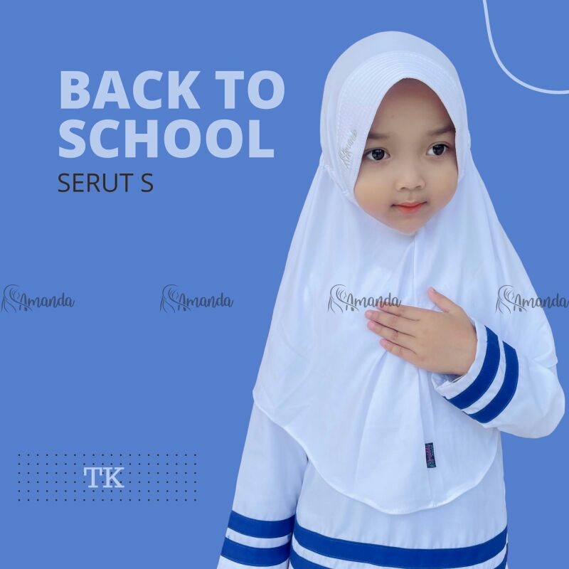 hijab serut anak TK & kelas 1 SD merek Amanda