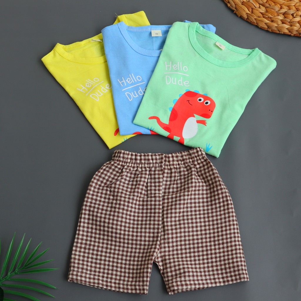 Nuna Store Motif Hello Dude / Setelan IMPORT Baju Celana Perempuan anak usia 0 - 2,5 Tahun